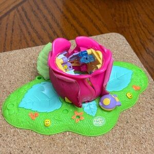 Vintage 1997 BLUE BIRD POLLY POCKET TULIP PLAYSET Rose 🌹 NO FIGURES